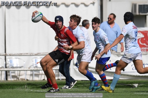 2019-09-29 ASRugby Milano U18-Rugby Badia 27